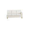 White Faux Leather Living Room Sofa Set A