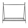 House Bed Tent Bed Frame Twin Size Metal Floor Play House Bed with Slat for Kids Girls Boys , No Box Spring Needed Black