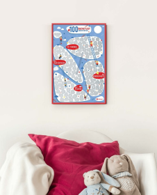 100 Bucket List (5 Different Editions) (Color: Blue, size: 15.7"W x 23.6"H)